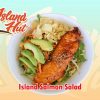 Island Salmon salad with Brown Rice and Avocado